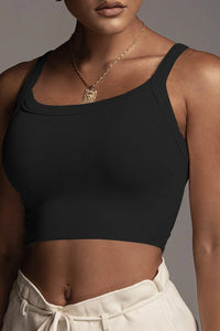 TIGHT FIT KNIT CROP TANK TOP