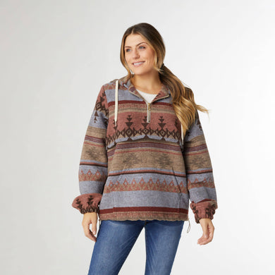 Liona Aztec Print Pullover Shacket