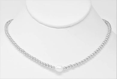 COBIE SILVER PEARL CHOKER