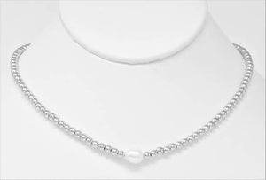 COBIE SILVER PEARL CHOKER