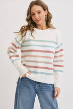 CASUAL COZY STRIPE KNIT SWEATER