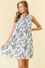 PinTuck Front Sleeveless Mini Dress W/ Side Pocket