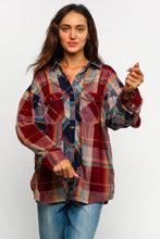 BUTTON DOWN PLAID WASHED SHIRT