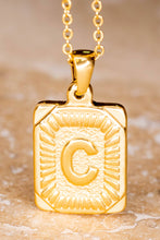 Initial Necklace in Gold: J