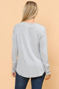 LONG SLEEVE TOP WITH THUMB HOLE