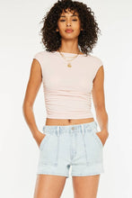 HIGH RISE STRIPE 90'S BOYFRIEND SHORTS
