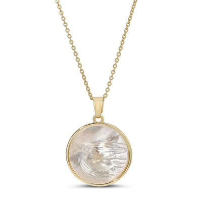 Etched Shell Pendant Necklace