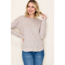 STACCATO BRUSHED HEAVY SOLID KNIT TOP