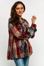 BUTTON DOWN PLAID WASHED SHIRT