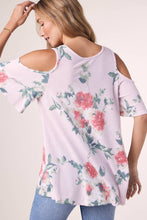 FLORAL PRINT OPEN SHOULDER TOP