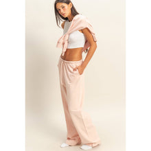 Basics High-Waisted Straight-Cut Drawstring Pants