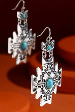 Western Geometric Semi-Stone Earrings