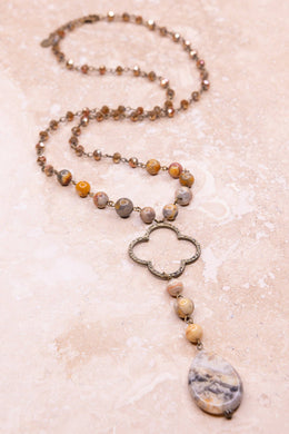 Alani Necklace in Taupe