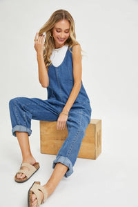 ONE-AND-DONE DENIM JUMPSUIT