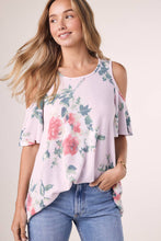 FLORAL PRINT OPEN SHOULDER TOP