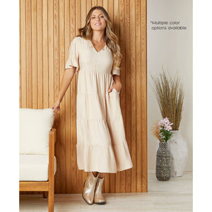 Margaux Tiered Ruffle Sleeve Dress