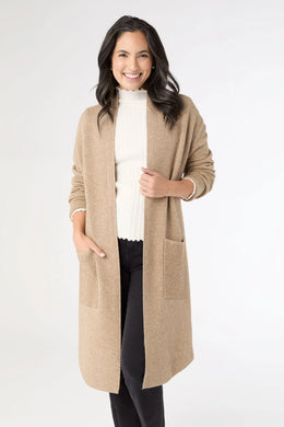 Luxe Long Cardigan with Lattice Back