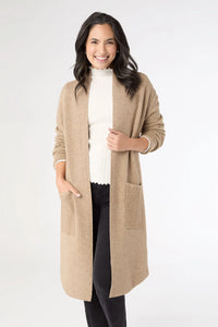 Luxe Long Cardigan with Lattice Back