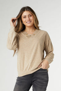 Davy V Neck Knit Top