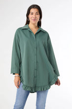 Dominique Tunic Top With Ruffle Bottom