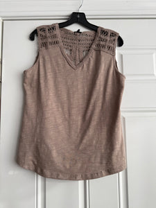 Ellis Tank with Crochet Trim