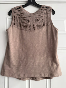 Ellis Tank with Crochet Trim