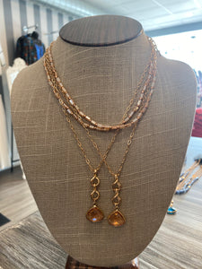 Drop Stone Layer Necklace