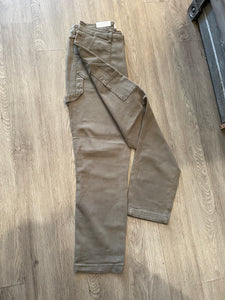 High Waste Olive Utility Slim Fit