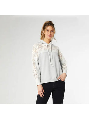 Wynter Hooded Sweatshirt With Lace Panels