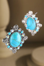 Metal Western Semi Turquoise Stone Post Earring