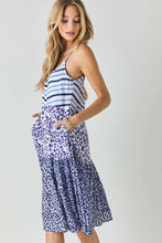 MULTI PRINT SLEEVELESS MIDI DRESS