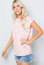 SHORT SLEEVE TOP WITH STAR PRINT