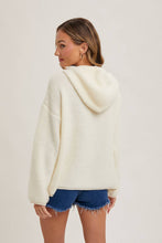 HALF ZIP HOODIE KNIT SWEATER PULLOVER
