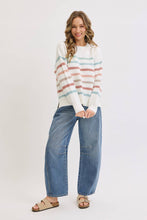 CASUAL COZY STRIPE KNIT SWEATER