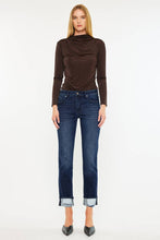 Mid Rise Skinny Straight Dark Wash Jeans