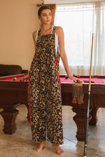 Leopard Printed Overall Jumpsuit: Brown Leopard