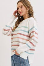 CASUAL COZY STRIPE KNIT SWEATER