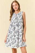 PinTuck Front Sleeveless Mini Dress W/ Side Pocket