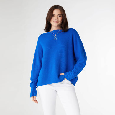 Relaxed Ciana Pullover Sweater with Lattice Back