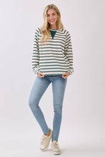 Striped Ribbed Insert Pullover