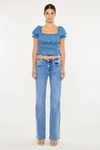 HIGH RISE WIDE LEG FLARE JEANS