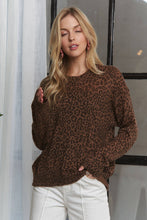 LONG SLEEVE LEOPARD PRINT TOP RELAXED