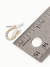 Animal-Theme Pearl & Crystal Horseshoe Stud Earrings