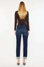 Mid Rise Skinny Straight Dark Wash Jeans