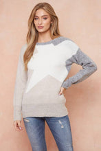 Star Contrast Knit Sweater