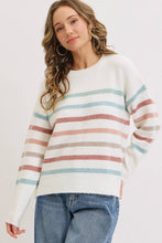 CASUAL COZY STRIPE KNIT SWEATER