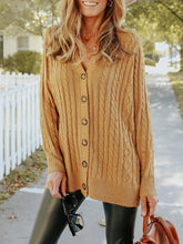 Medium Length Knitted Cardigan Sweater