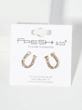 Animal-Theme Pearl & Crystal Horseshoe Stud Earrings