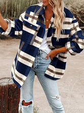 Plaid Button Flannel Shirt Shacket