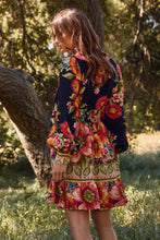 Floral Border Printed Mini Dress